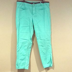 Mint green Anthro Capris